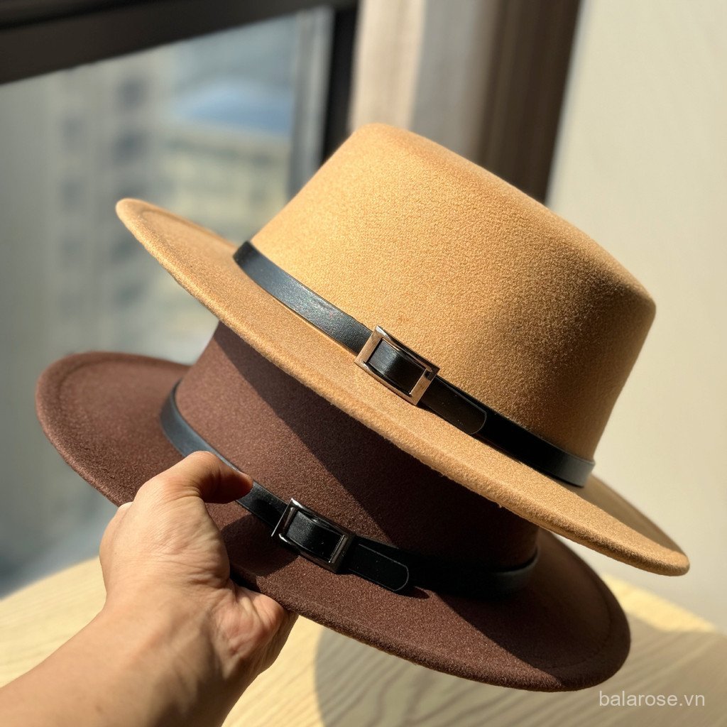 Mũ Len Flat Top Retro Thu Đông  Phù Hợp Phong Cách Jazz
