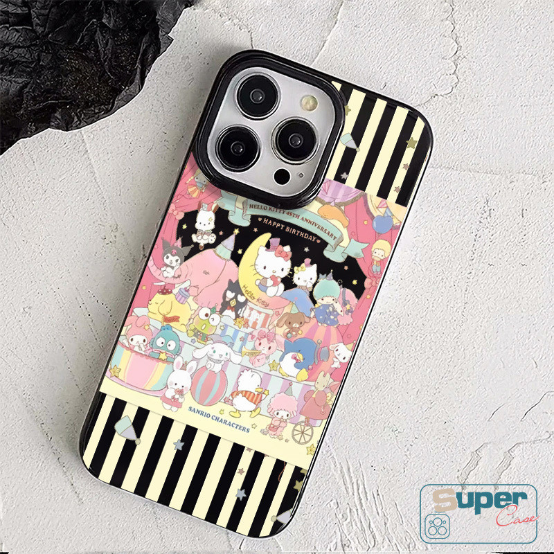 Ốp Lưng Tương Thích Cho IPhone 13 11 16 17 15 14 12 Pro Max Air 15 14 17 13 12 16 Pro 7 6 8 16 15 14 6s Plus X XR XS Max SE 2020 Kẹo Hello Kitty Dễ Thương Ngọt Ngào Bìa mềm Doodle màu