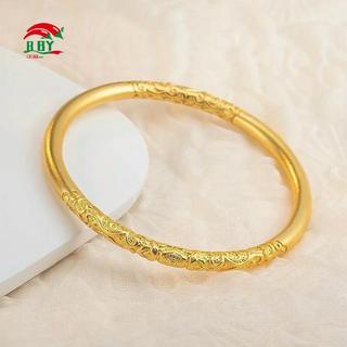 Vòng Tay Cổ Điển Mạ Vàng Với Chạm Khắc Truyền Thống - Thiết Kế Thanh Lịch