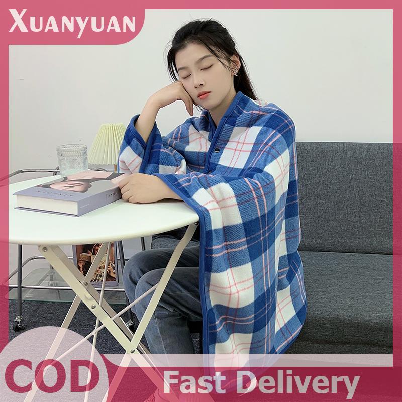 XUAN Chăn Lông Cừu Kẻ Sọc Đeo Có Nút Winte Ấm Ném Trên Sofa Giường Du Lịch Làm Dày Phòng Ngủ Văn Phòng Điều Hòa Chăn VN