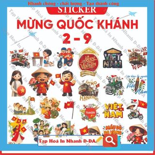 [Tem Dán Đa Năng] Sticker Quốc Khánh 2/9 – Trang Trí Yêu Nước, Đậm Chất Việt
