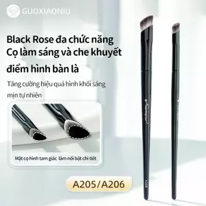 Bàn chải che khuyết điểm GUOXIAONIU Guo Xiaoniu, Lông sắt nhỏ màu đen, Hiệu ứng làm sáng da, Thích hợp cho mặt trung bình và nền, Bàn chải rãnh rách, Có thể sử dụng làm Highlighter