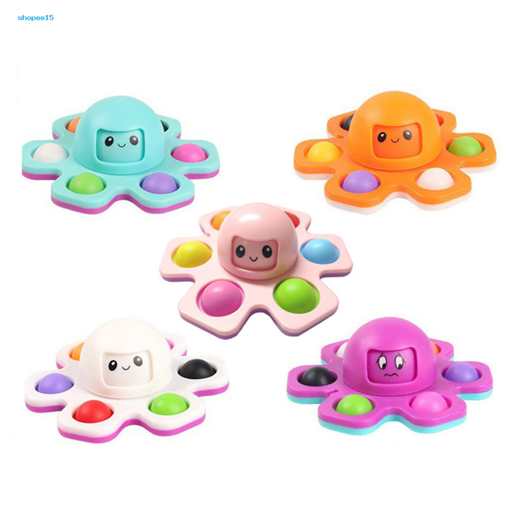 < COD > Dụng cụ giảm căng thẳng cho trẻ em Fidget Spinner Hình bạch tuộc Xoay Đồ chơi giảm căng thẳng Con quay hồi chuyển giải nén di động để hỗ trợ tập trung và giảm lo âu cho trẻ em