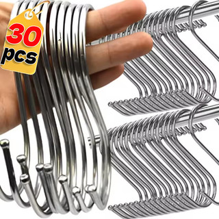 10 / 20 / 30 Cái Móc Hình Chữ S Bằng Thép Không Gỉ - 9 / 7 / 5.5cm Quần Áo Đa Năng Khăn Bảo Quản Móc Treo Nhà Tổ Chức