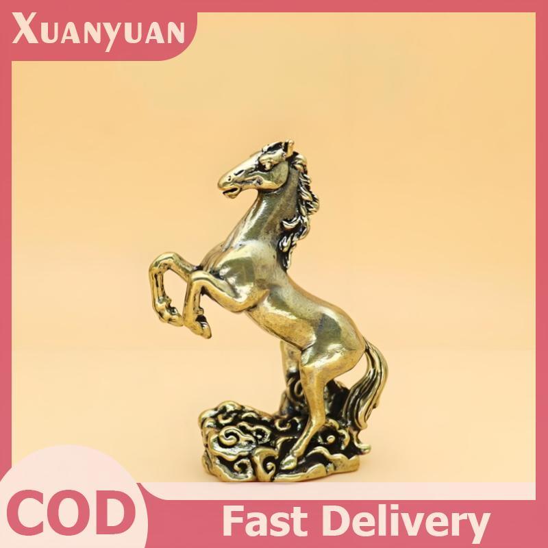 XUAN Đồng Ngựa Trang Trí Để Bàn, Phòng Khách Bàn Cà Phê Điêu Khắc, Kim Loại Thủ Công, Trang Trí Nhà Cửa, Tượng Ngựa Cung Hoàng Đạo Trung Quốc VN