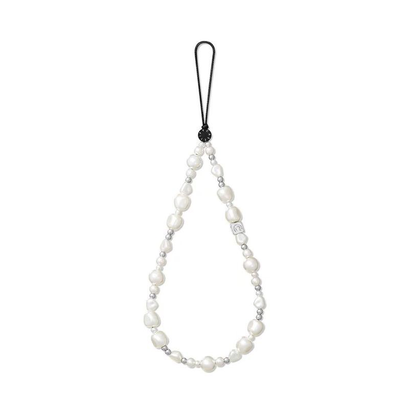 Phong Cách Mới Màu Sắc Mới Sangrou Thạch Anh Tím Trong Suốt Điện Thoại Di Động Dây Xích Bạc Trắng Đính Hạt Đồ Trang Trí Dây Treo Nữ Chống Mất