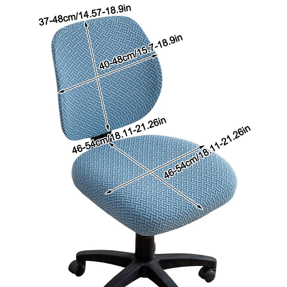 SIMPLEAID 2 Cái / bộ Vỏ bọc ghế văn phòng chia, Vỏ bọc ghế bành Jacquard chống bẩn co giãn đơn giản ​Thoáng khí​ Vỏ bọc ghế máy tính có thể tháo rời cho gia đình & văn phòng