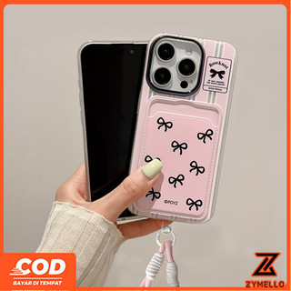 Thích hợp cho Realme Note 60 Note 50 Note 70 Realme C61 Realme C53 C71 Hộp đựng thẻ nơ đen tối giản màu hồng Vỏ điện thoại TPU chống sốc