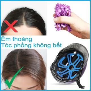 Lót mũ nón bảo hiểm Silicon Massage chống xẹp tóc, thông thoáng, chăm sóc bảo vệ da đầu - SUNND