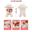 Gấu Bông Cừu Trắng Ôm Hoa Hồng - Quà Tặng Người Yêu 2in1 Valentine Ấm Áp,Mềm mại và dễ thương