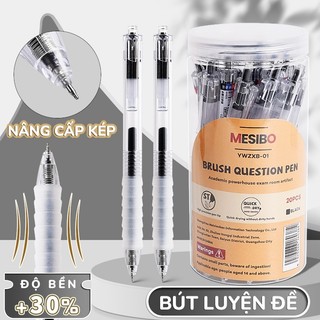 Bút bi bấm đồ dùng học tập ngòi 0.5mm, bút gel mực nước viết trơn, màu đậm đẹp, nét đẹp phục vụ học tập và công việc