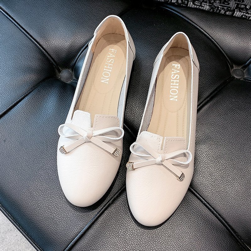 Atikota Nữ Giày Đế Bằng Slip-on Thời Trang Thanh Lịch Nơ Trang Trí Đa Năng Thoải Mái Nhẹ Đế Bằng