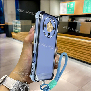 Ốp lưng Honor X9D 5G Vỏ trong suốt chống sốc có dây buộc 2025 Thiết kế mới Camera Protecion Vỏ điện thoại mềm siêu mỏng HonorX9D