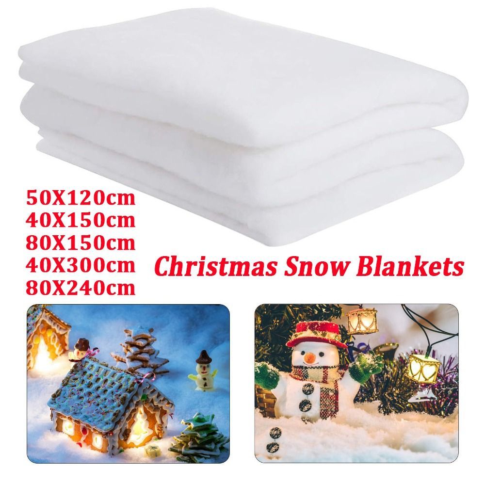 MARGREDY Giáng Sinh Chăn Tuyết, Mô Phỏng Trang Trí Thảm Tuyết Giả, DIY Nhân Tạo Cotton Có Thể Tái Sử Dụng Cây Giáng Sinh Phông Nền Trang Trí Giáng Sinh