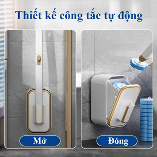Bộ Vệ Sinh Bồn Cầu Cao Cấp 2in1 - Có thể thay đầu bàn chải, thiết kế treo tường tiết kiệm không gian