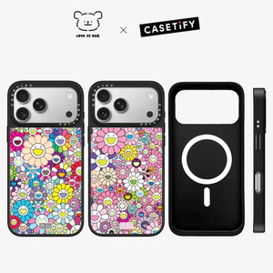 Gương Từ Tính INS Mặt Cười Hoa Ốp Lưng Điện Thoại IPhone 17 16 Pro Max 17Air 17 16 15 14 13 12 11 Vỏ Bảo Vệ Chống Sốc