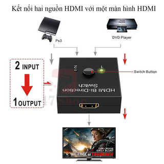Bộ chia HDMI hai chiều 4K Bộ chia HDMI 1 trong 2 ra Bộ chuyển đổi HDMI 2 trong 1 Out Ultra HD 4K