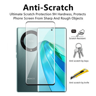 Kính cường lực cong 2in1 3D cho Huawei Honor X9d X 9D X9b X9a X9C X9 A X8a X7a X9 C HonorX9c HonorX9a HonorX9D 4G 5G Kính bảo vệ màn hình ống kính máy ảnh phía sau