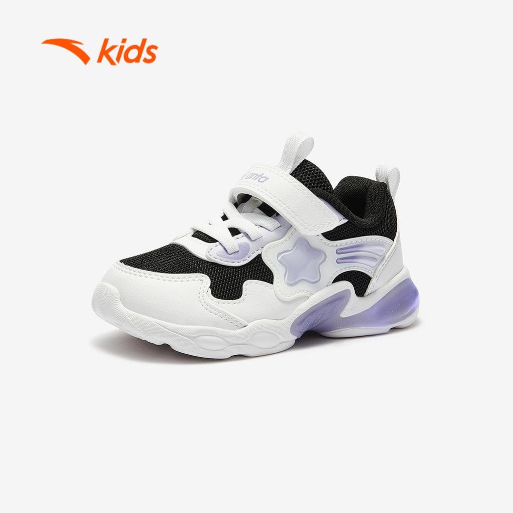 ANTA Kids Flash Shoes Giày Tập Đi Bé gái 3225D0006 Size 22-27 Phát Sáng, Thoải Mái Vận Động, Đàn Hồi