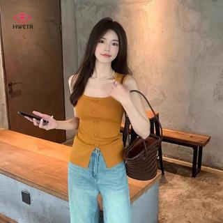 Áo Thời Trang Phong Cách Hàn Quốc, Mỏng Co Giãn, Màu Trơn, Phù Hợp Mùa Hè