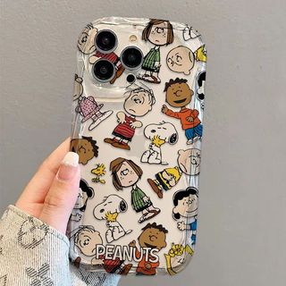 Ốp Lưng Cho OPPO A6 A5 A3 Pro A3X A57 A77 A77S A58 A78 A79 A78 A98 A60 F9 F11 Ốp Điện Thoại Hoạt Hình Dễ Thương Hợp Thời Trang Snoopy Kem Vuốt Cạnh Chống Sốc Silicon Bảo Vệ Camera
