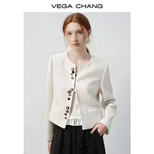 ÁO KHOÁC DẠ TWEED TRẮNG BE VEGACHANG V25300081XT