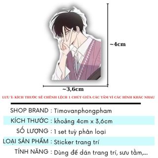 Sticker Hoạt Hình Niêm Phong Hình Dán Meme 65-80 Miếng BL Cute Đồ Gói Card Xinh Timo ST123