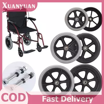XUAN 7 Inch Bánh Xe Cao Su Có Thể Tháo Rời Xe Lăn Hạng Nặng Bánh Trước Xe Mua Sắm Bánh Xe Lăn Thay Thế VN