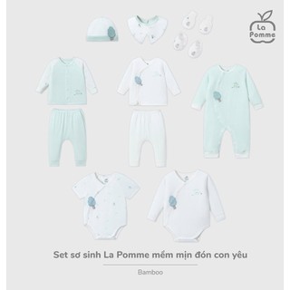 La pomme AW2025 BST sơ sinh La Pomme mềm mịn đón con yêu - Xanh cho bé T11.2