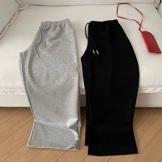Quần dài ống rộng trơn new cạp nhỏ dành cho cả nam, nữ mặc thu đông