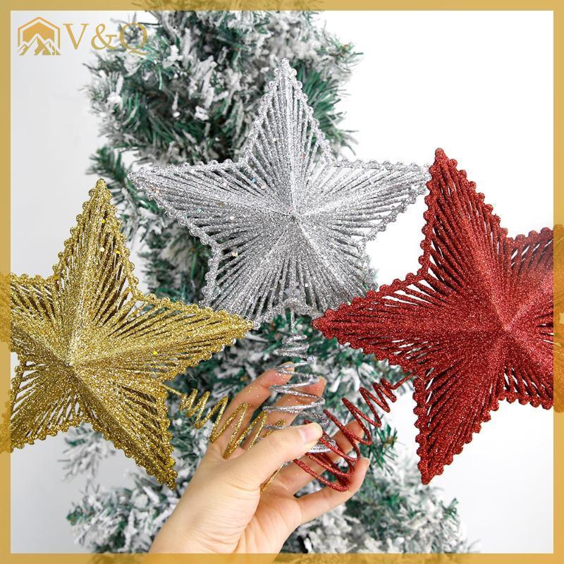 Littleloves1 2026 Natal Noel Lấp Lánh Cây Giáng Sinh Topper Ngôi Sao Sắt Trang Trí Giáng Sinh Cho Gia Đình Cây Giáng Sinh Đồ Trang Trí Navidad Năm Mới VN