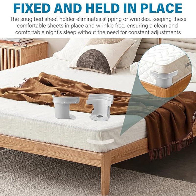 1 / 2 chiếc Kẹp ga gối vô hình / Kẹp Drap giường không pin chống trượt / Giá đỡ tấm không nhăn