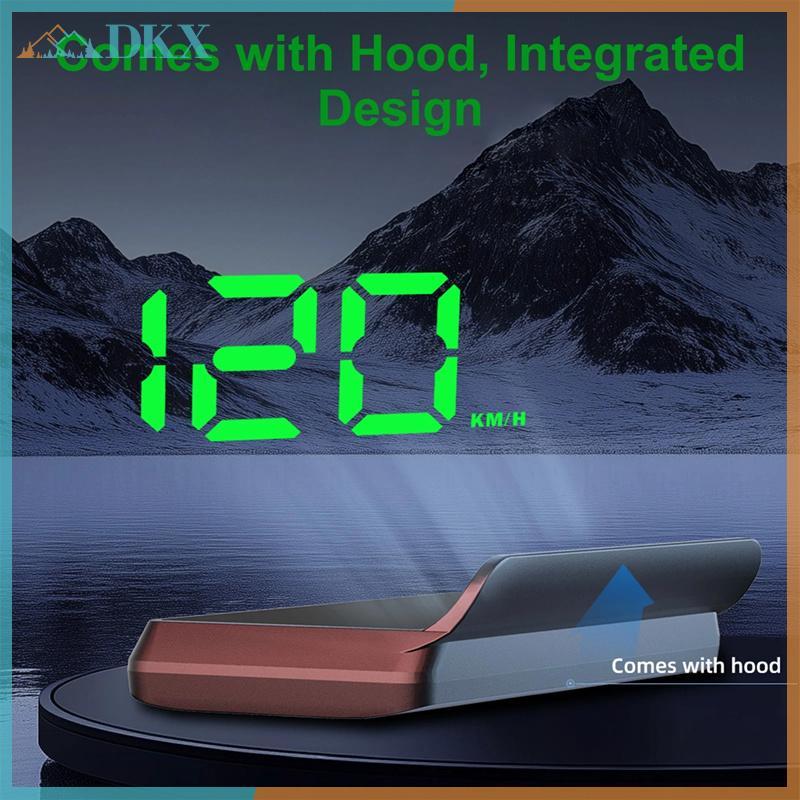 Màn hình hiển thị ô tô DKX W2 GPS HUD Máy chiếu kính chắn gió xanh cho tất cả các bộ phận ô tô Tốc độ điện tử KM / H MPH.