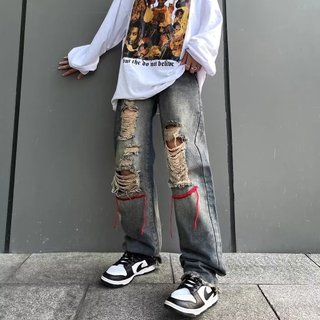 Quần Jean Nam ESEA Phong Cách Hip-Hop Hồng Kông, Mát Mẻ & Sành Điệu Unisex