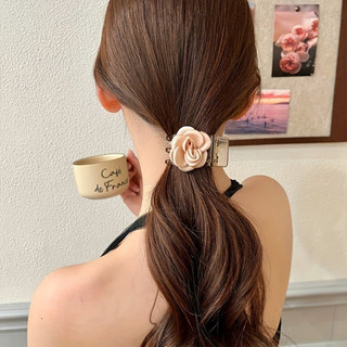 Kẹp tóc satin hoa chống trơn trượt, phù hợp cho tóc dày và xoăn