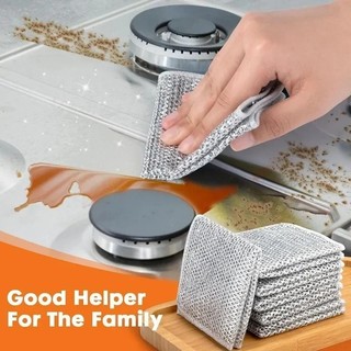 5 / 10 / 20 Chiếc Vải Làm Sạch Dây Thép Dày - Vải Chà Hai Lớp Chống Trầy Xước