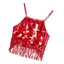 Treeling Bụng Khiêu Vũ Trang Phục Cho Nữ Bụng Nhảy Múa Kim Sa Lấp Lánh Áo Ngực Viền Tua Rua Crop Top Bụng Dancer Out
