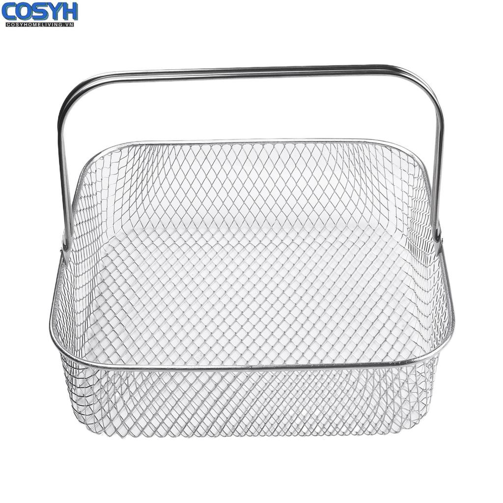 <cosyh>Air Fryer Basket 304 Stainless Steel 5.8QT 6QT Air Fryer 8.19*8.19*2.8 IN