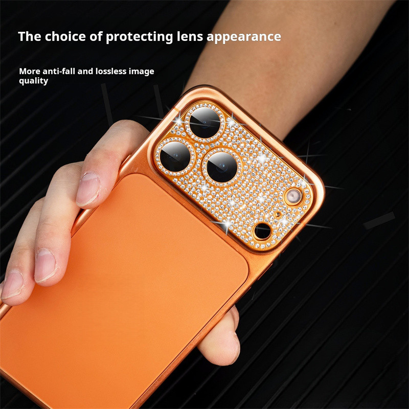 Phim bảo vệ camera điện thoại kim cương Flash sang trọng cho iPhone 17 pro max 13 14 15 16 Pro Max Air 16 plus Phim bảo vệ màn hình ống kính cho ống kính máy khoan flash
