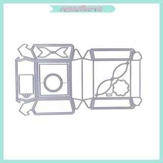 Ấm cúng Hamburger Hộp Cắt Chết Khuôn Kim Loại Chết Cắt Dập Nổi Stencils Cho Thêu Sò Album Thẻ Ảnh Trang Trí