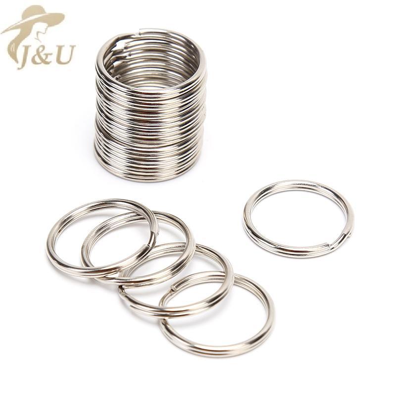 JU 100 cái/lốc móc chìa khóa DIY kim loại, phù hợp làm nhẫn vòng