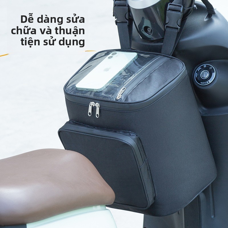 Túi treo xe điện / xe máy đa chức năng-Túi đựng đồ cá nhân trong suốt, chống thấm nước tiện lợi, siêu bền