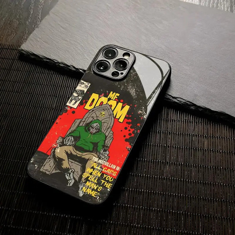 Ốp Điện Thoại BL-1 MF DOOM Rapper Cho iPhone 17, 13 12 Mini X Xr Xs 8 Plus Kính