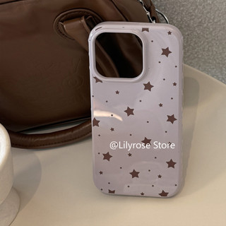 Ngôi sao nâu tối giản Thích hợp cho vỏ điện thoại Apple 17, IPhone 15 mềm, 16 Pro Max Full Cover chống rơi