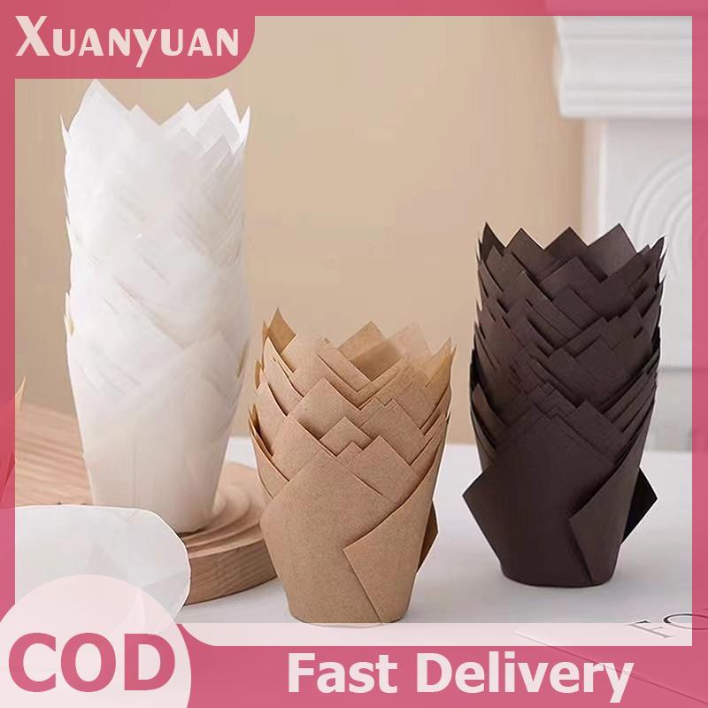 XUAN 50 Chiếc Muffin Cupcake Cốc Giấy Chống Dầu Cupcake Lót Nướng Muffin Cup Bánh Bọc Trường Hợp Cho Tiệc Tắm Sinh Nhật VN
