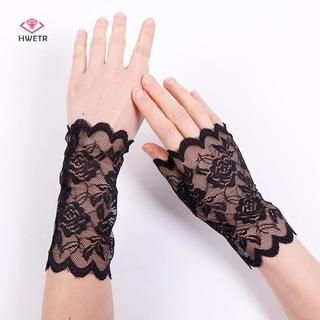 HWETR Bán Thủy Thủ Khiêu Vũ Ngón Nữ Ren Gợi Cảm Găng Tay Găng Tay Dành Cho Nữ Nửa Ngón Tay Fishnet Găng Tay Găng Tay Găng Tay Tay Tay Mới