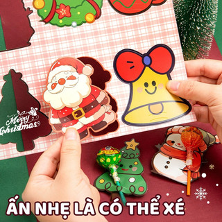 Quà giáng sinh thẻ giấy cài kẹo mút - Quà Tặng Cho Bé set 60, Thẻ giấy cắm kẹo Noel, bút trang trí bó hoa, làm quà tặng