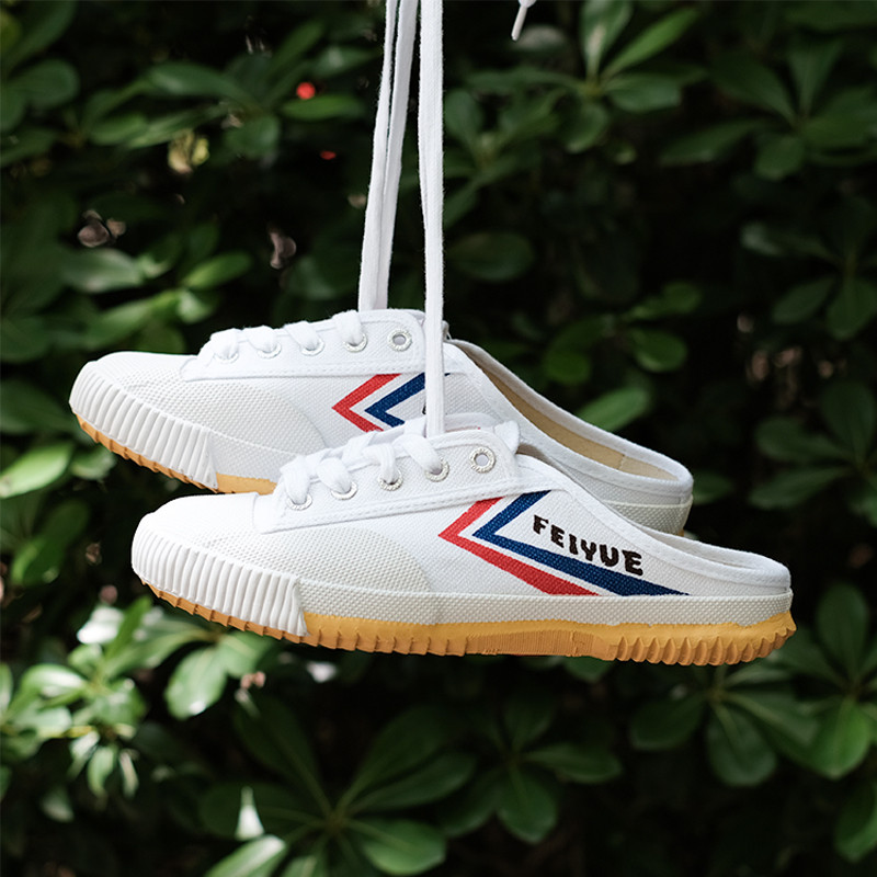 Feiyue feiyue Canvas Mùa Hè Nửa Kéo Gót Lười Xu Hướng Thường Ngày Unisex Nam Nữ Phong Cách