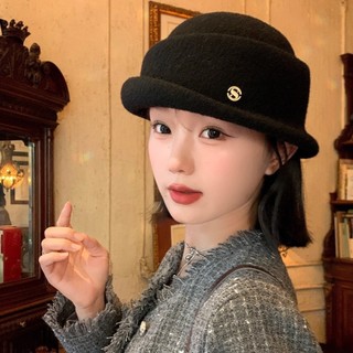 Mũ NCE Top và Camellia Casual, Phong cách Cá Tính từ Vải Len, Thích hợp Cho Cô Dâu