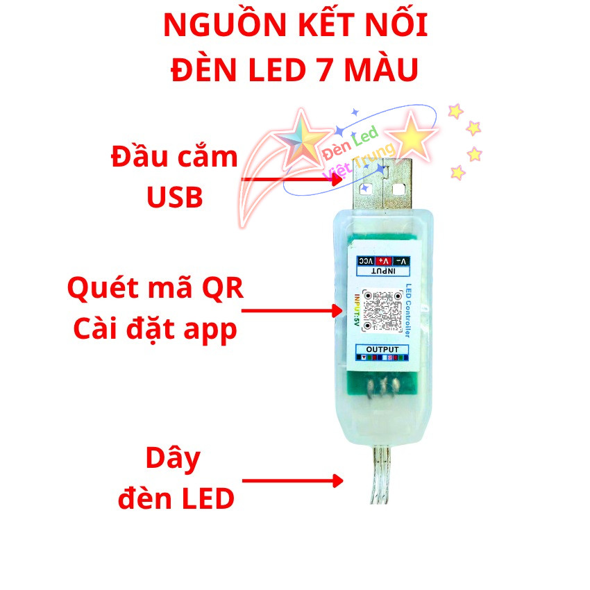 Dây Đèn Led RGB 10M - 20M Chống Nước Cổng USB Đuổi Nháy Theo Nhạc Chống Nước Điều Khiển Remote Và App Bluetooth